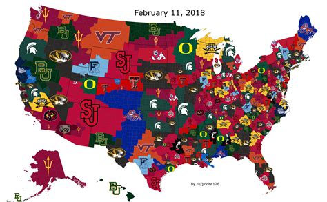 College Basketball Imperialism Map | The Key Play