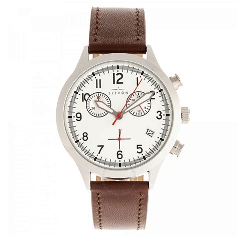 Elevon Antoine Chronograph Quartz Silver Dial Men's Watch ELE113-2 ...