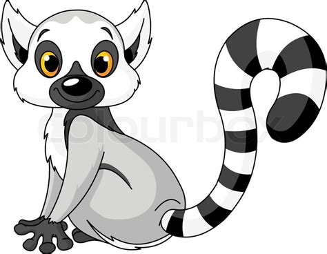 Very funny lemur | Stock Vector | Colourbox