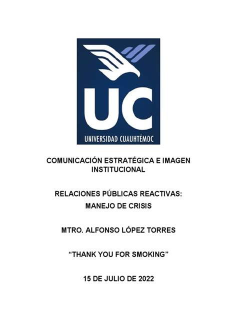 Thank You For Smoking | PDF