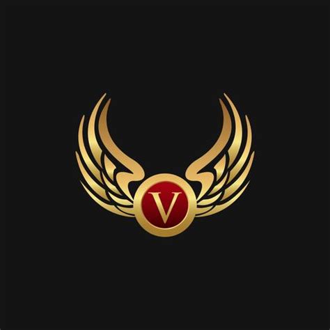 Luxury Letter V Emblem Wings logo design concept template 611194 Vector ...