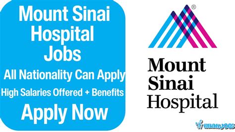 Mount Sinai Hospital Careers || 100% Free Hospital Jobs || Hiring Now ...