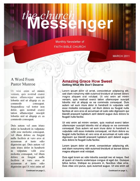 Colors Church Newsletter Template | Sharefaith Media