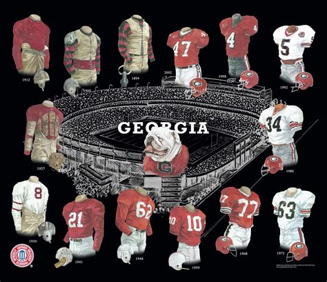 University of Georgia Bulldogs Football Uniform and Team History ...