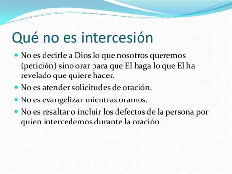 Oracion de intercesion