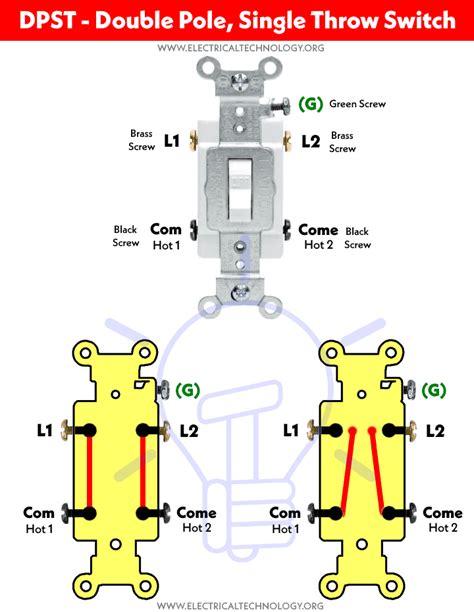 How to Wire Double Pole, Single Throw Switch? Wiring DPST