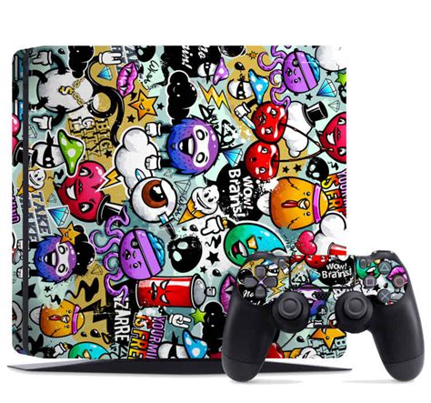 Art graffiti design playstation 4 samolepky - TenStickers