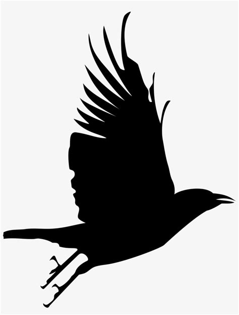 Flying Crow Silhouette Clip Art - Flying Crow Silhouette - 1893x2400 ...