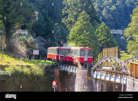 Train in Alishan National Scenic Area Stock Photo - Alamy