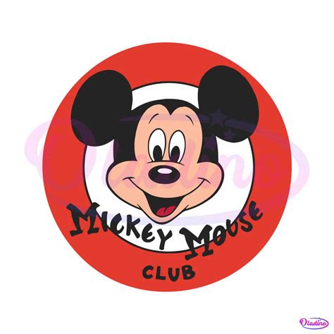 The Mickey Mouse Club Circle Logo SVG Cutting Digital File - Oladino