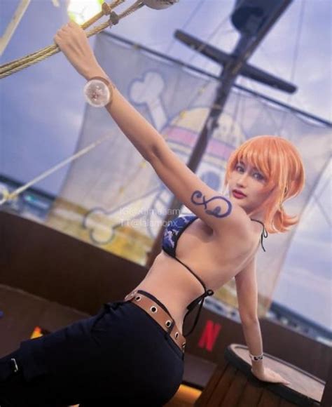 Potret KameAam Cosplay Nami One Piece, Body-nya Bikin Netizen Salfok ...