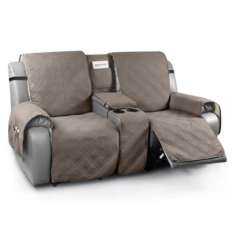 TAOCOCO Loveseat Recliner Sofa Cover with Console, Waterproof Split ...