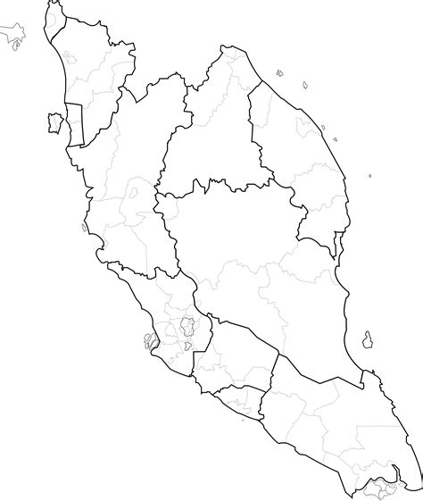 Peta Malaysia Kosong Png Blank Map Of Peninsular Malaysia Public | The ...