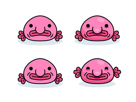 Blob Fish Character Design by Manu on Dribbble