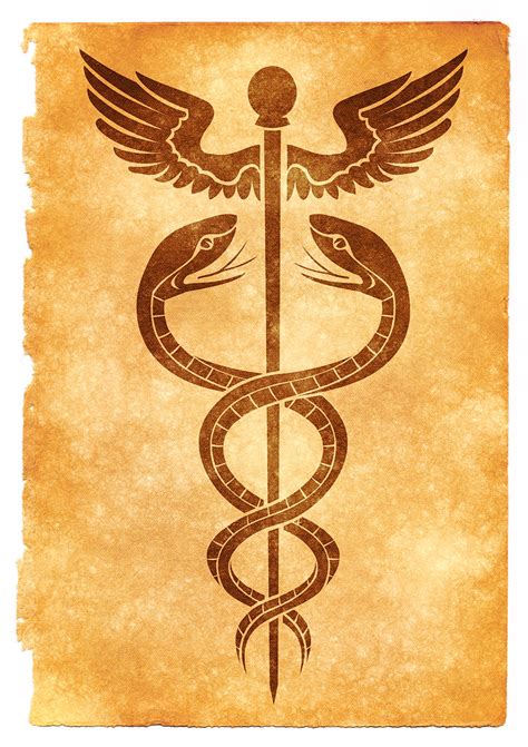 Caduceus Grunge Symbol - Sepia | Grunge textured caduceus sy… | Flickr