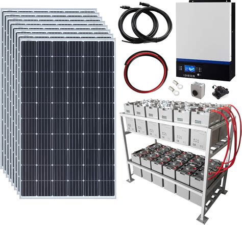 2.4kW 48V Complete Off-grid solar power system with 8 x: Amazon.co.uk ...