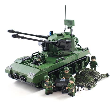 Anti-Aircraft Tank Military Building Block Toy - Compatible With Lego ...