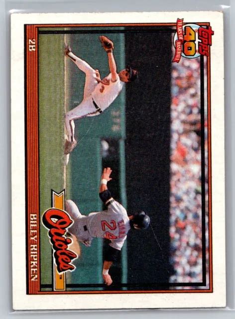 1991 TOPPS BILLY Ripken #677 Baltimore Orioles 107439 EUR 1,12 ...