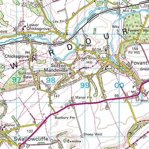 OS Map of Salisbury & The Plain | Landranger 184 Map | Ordnance Survey Shop