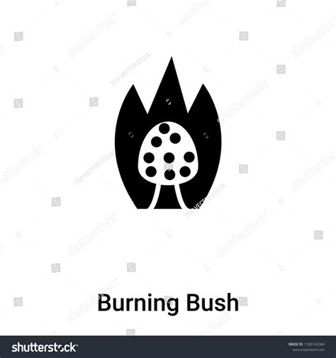 Burning Bush Icon Vector Isolated On Stock Vector (Royalty Free ...