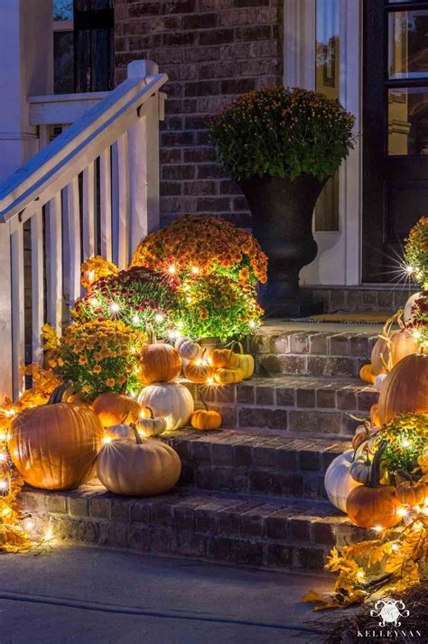 Fall Porch Decor: Statement-Making Front Steps | Kelley Nan | Fall ...