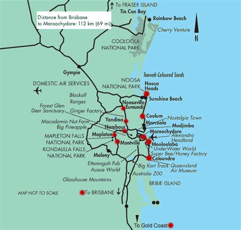 Tourist Map - Sunshine Coast Australia