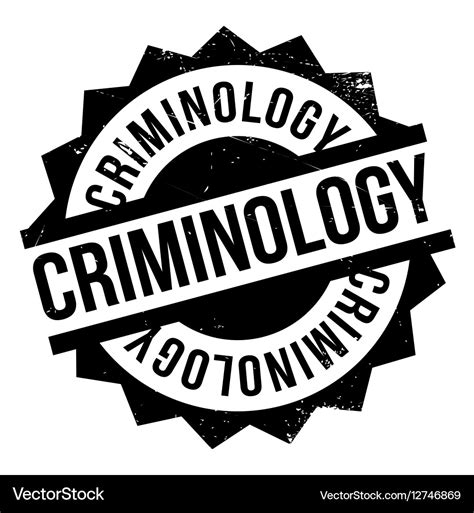 Criminology rubber stamp Royalty Free Vector Image