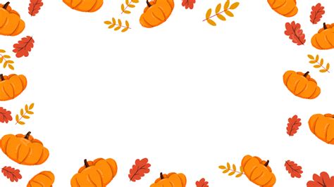 Autumn Border Golden Pumpkin Leaves, Fall, Pumpkin, Autumn PNG ...