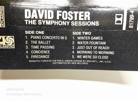 Vintage David Foster Symphony Sessions Casette Tape, Hobbies & Toys ...