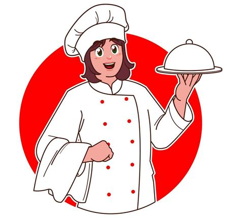 Cartoon female chef 26563089 Vector Art at Vecteezy