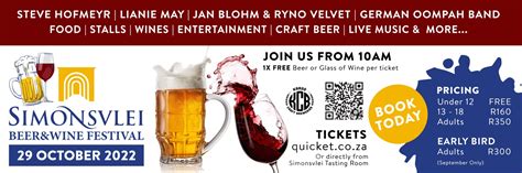 Book tickets for Beer & Wine Festival