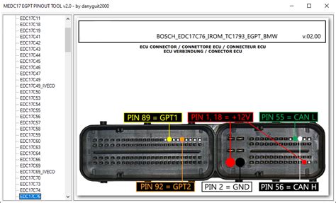 MEDC17 EGPT PINOUT TOOL PCM FLASH KTM BENCH