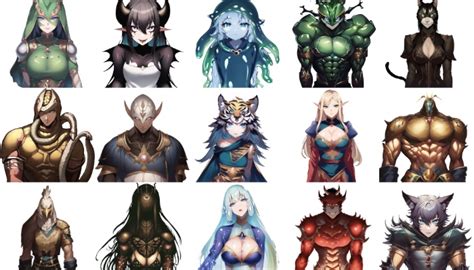 Demi-Human Characters Pack2 (100 images) | GameDev Market