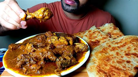 BEST CHICKEN CURRY || POROTA EATING|#HungryPiran - YouTube