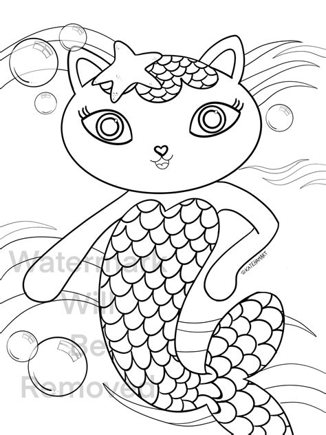 Gabby Cat Printable Coloring Pages