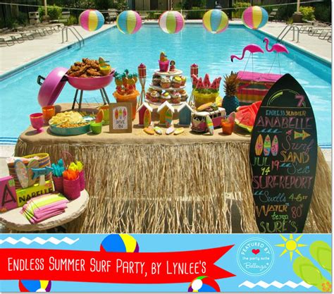 Themed Pool Party Birthday Ideas from 5 Awesome Party Blogs