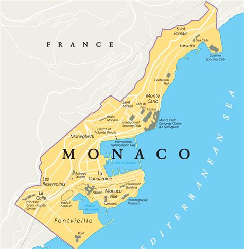 Map of Monaco: offline map and detailed map of Monaco city