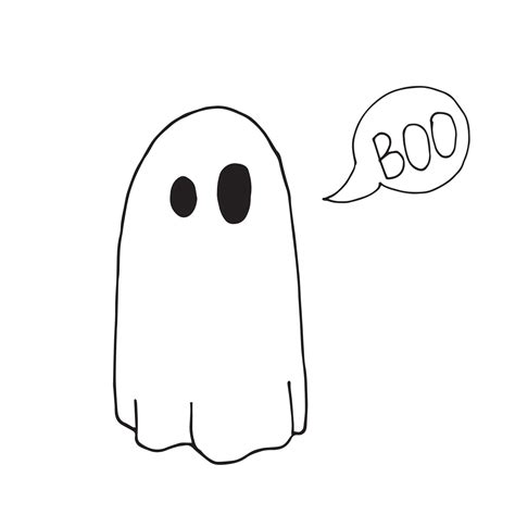 vector illustration in doodle style. small ghost. simple drawing on the ...