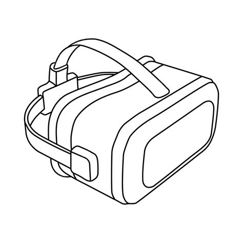 Vr Headset Outline Vector Icon, Headset Drawing, Outline Drawing ...