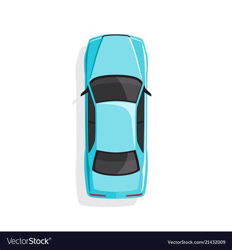 Blue Cartoon Car Top View Royalty Free Vector Image | Free Nude Porn Photos