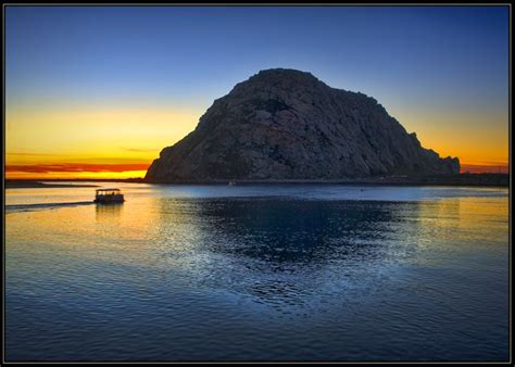 A Morro Rock Sunset, a photo from California, West | TrekEarth | Morro ...