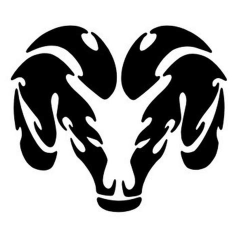 Cool black tribal ram head tattoo design - Tattooimages.biz