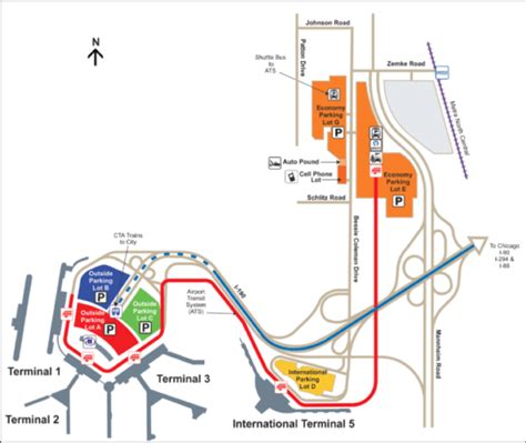 O'Hare Airport Parking Map