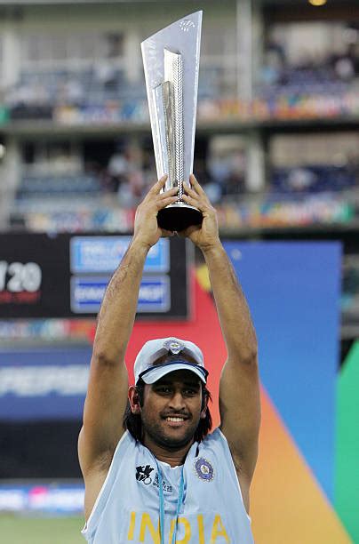 MS Dhoni with All Trophies - India Fantasy