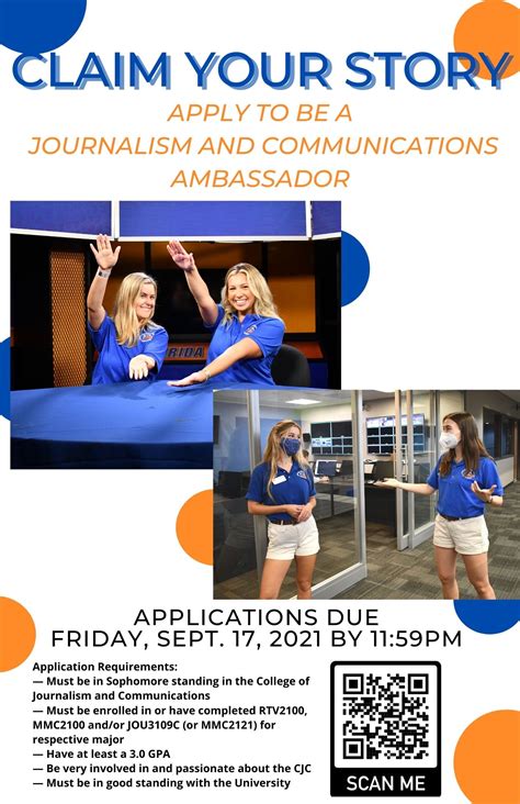 Apply To Be A Journalism And Communications Ambassador! - UF College of ...