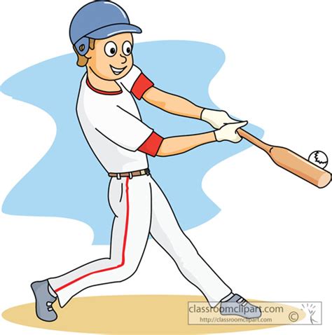 Baseball Clipart Clipart- baseball_player_at_bat_hitting_ball ...