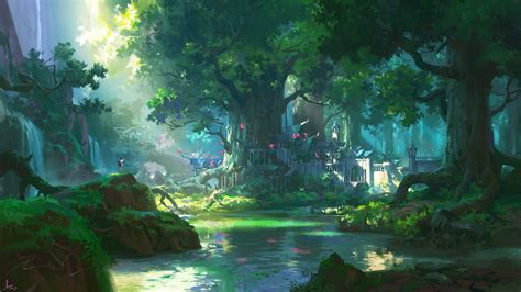 Anime Forest Scenery Wallpaper #Music #IndieArtist #Chicago | Digital ...