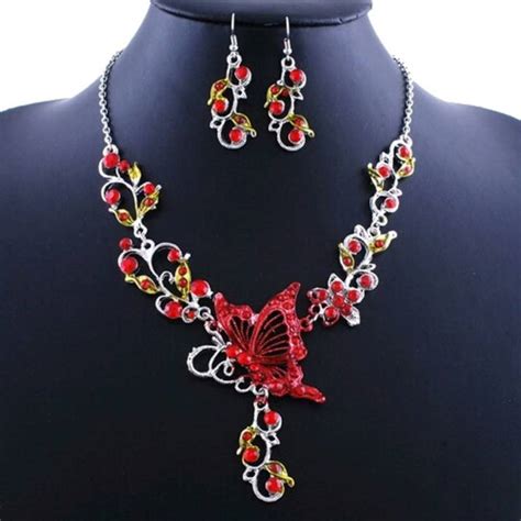 Red Diamond necklace-sets - FreshMe Fashion - 1001546