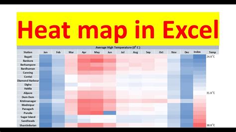 How To Develop A Heat Map In Excel - Design Talk