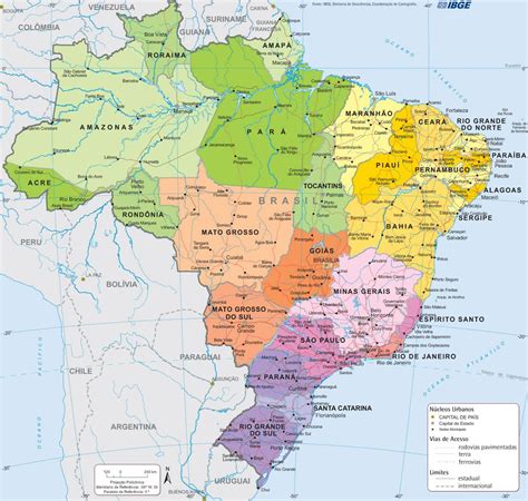 Map of Brazil cities: major cities and capital of Brazil